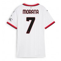 Maglia Calcio AC Milan Alvaro Morata #7 Seconda Divisa Donna 2024-25 Manica Corta